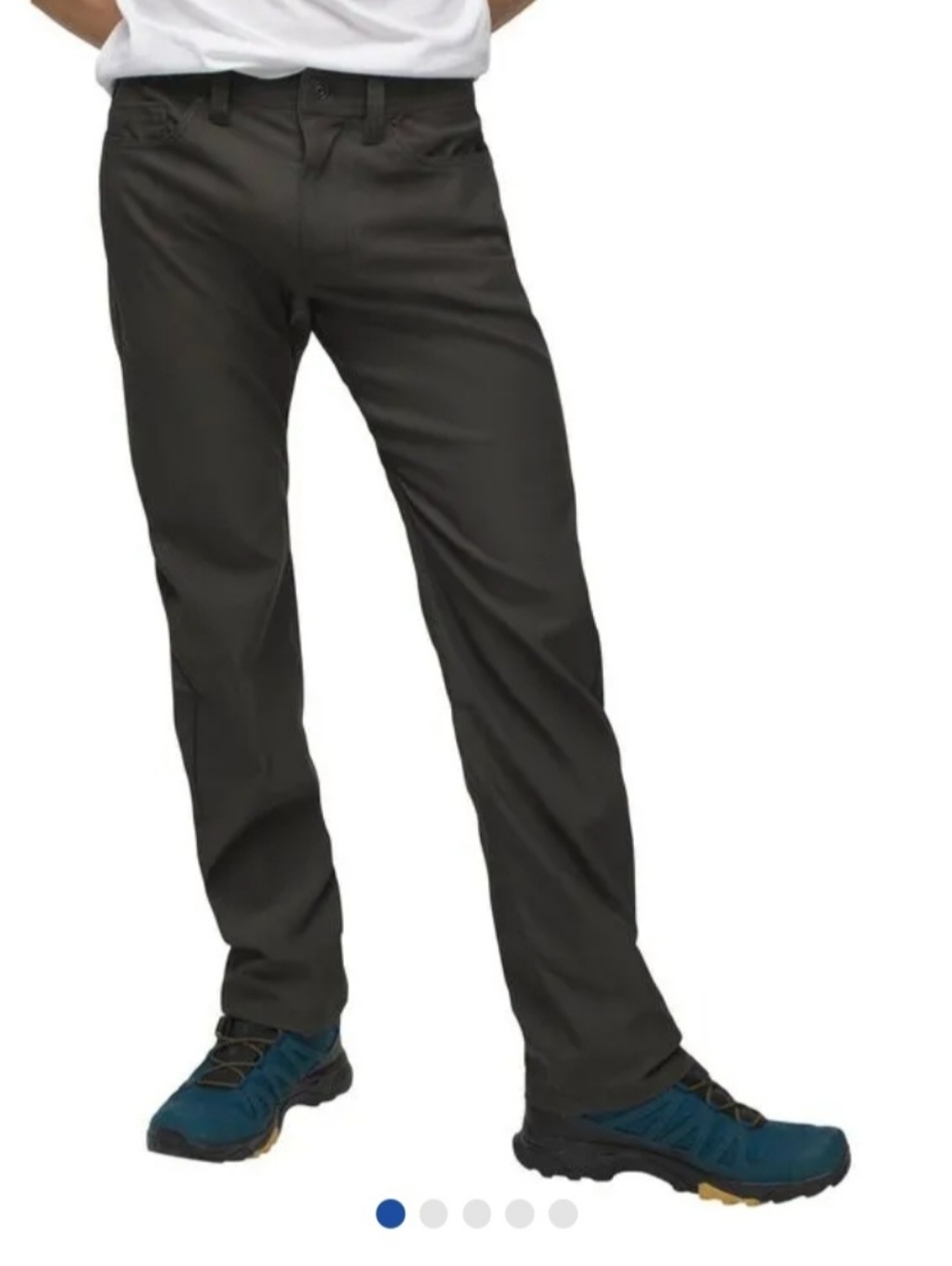 Prana Men's Black Straight-Leg Pants 5 Pocket Pants 38 X 30 Gorpcore Outdoor
